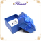 Boîte carrée d'emballage en anneau de papier enduit bleu