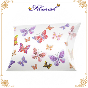Papillon personnalisé imprimant une boîte de bonbons en papier couché brillant