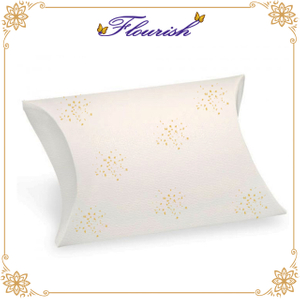 Boîte d'oreiller de stockage de cadeau de sucrerie de mariage d'estampage à chaud