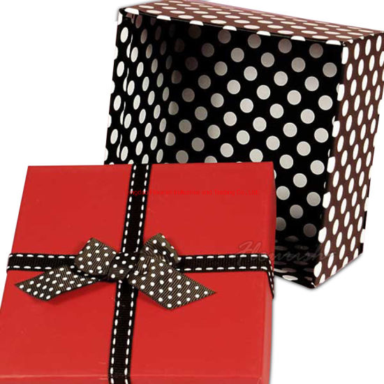Type de couvercle et de base Boîte cadeau surprenante en forme de rectangle avec ruban