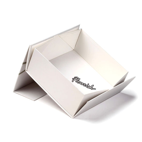 Boîte de carton d'emballage de cadeau cosmétique de style de pliage de paquet facile