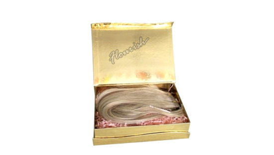 Boîte d'oreiller d'extension de cheveux de luxe avec logo personnalisé