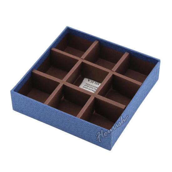 Boîte de présentation de sachet de thé de fleur de carton carré vert