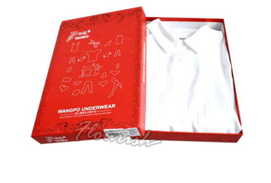 Couvercle de rangement et boîte de base de chemise en carton à logo personnalisé
