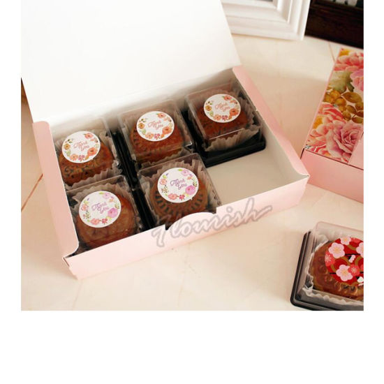 Boîte de 6 cupcakes avec fenêtre