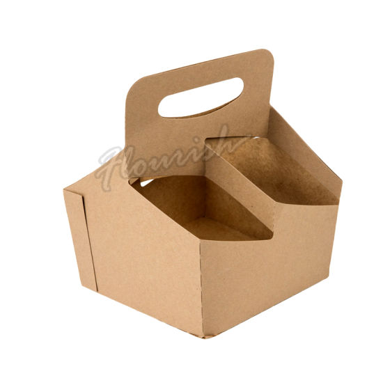 Transporteur de vin de café en papier kraft brun écologique