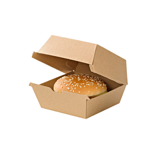 Boîte d'emballage de hot-dog écologique en papier kraft de qualité alimentaire