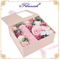 Boîte d'emballage de cadeau de fleur de proposition de Saint Valentin de couleur rose avec fenêtre