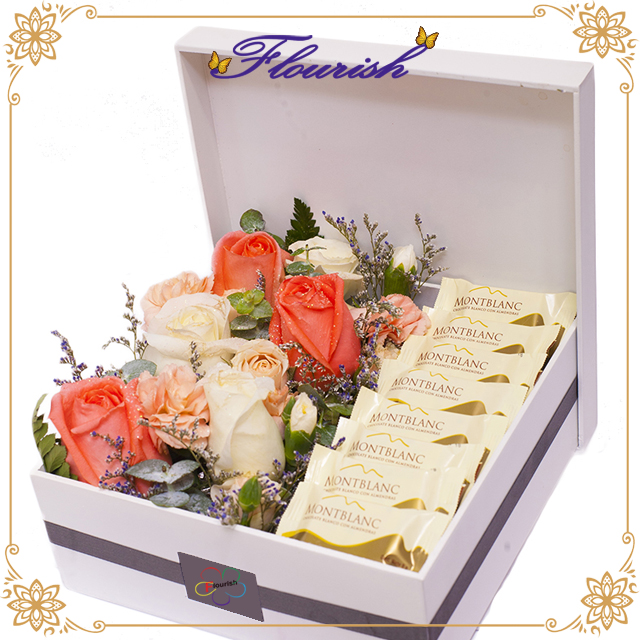 Boîte d'emballage de cadeau de parfum de fleur de la Saint-Valentin de conception d'OEM