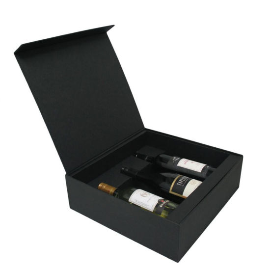 Boîte d'emballage de vodka Spirit en carton noir
