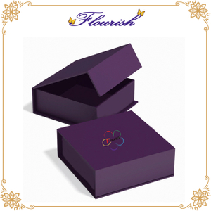 Haute Qualité Flip Top Style Carré En Forme de Collier Anneau Bijoux Cadeau Emballage Boîte De Papier