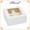 Boîte de fenêtre de stockage de dessert de carton blanc d'impression UV
