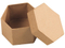 Boîte ovale de stockage de cadeau en papier kraft en forme spéciale personnalisée