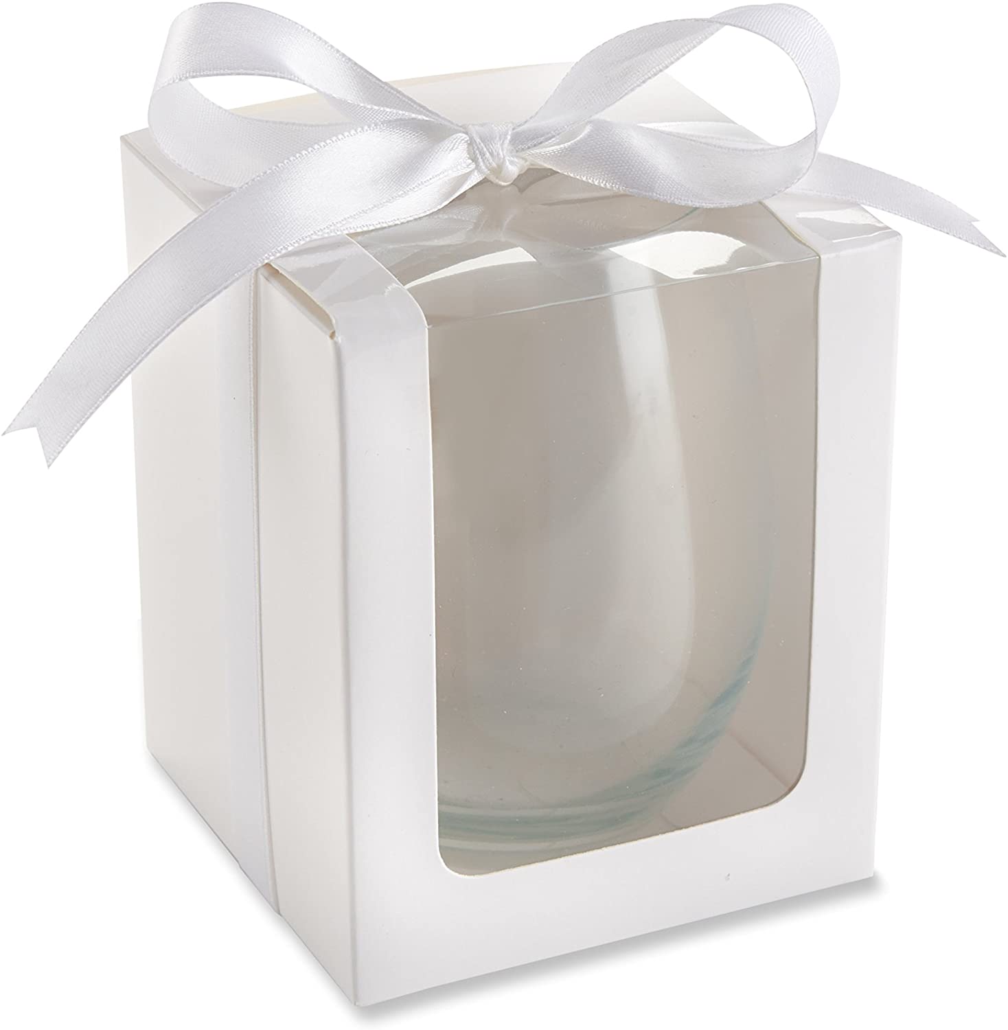 Boîte de fenêtre de tasse de bouteille de vin de carton blanc d'impression personnalisée