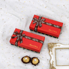 Boîte de papier d'emballage de chocolat de couleur rouge en gros avec insert
